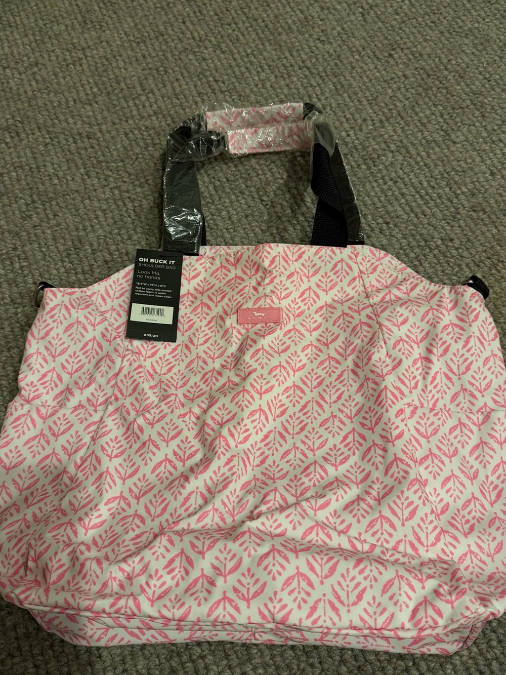 Scout Oh Buck It Bag Pink Patterned Tote Bag